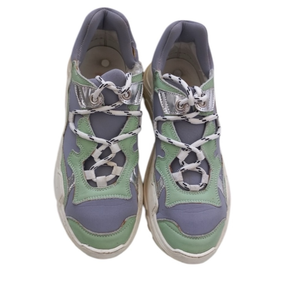 Mimosa Women’s Green/Gray Athletic Sneakers with Chunky Sole